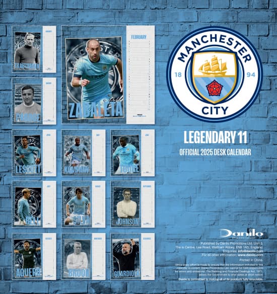 Manchester City Fc  - 2025 Desk Easel Calendar