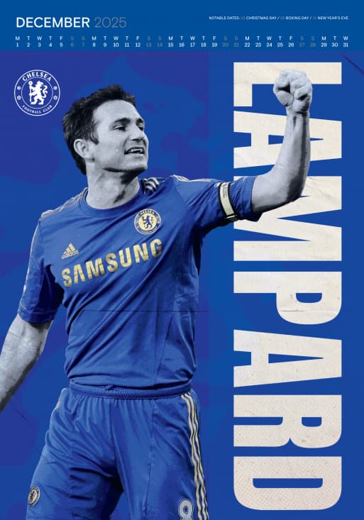 Chelsea Fc  - 2025 A3 Deluxe Calendar