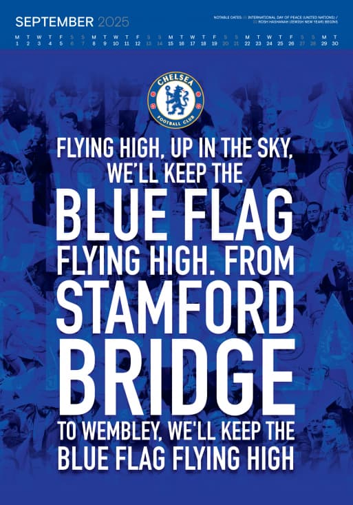 Chelsea Fc  - 2025 A3 Deluxe Calendar