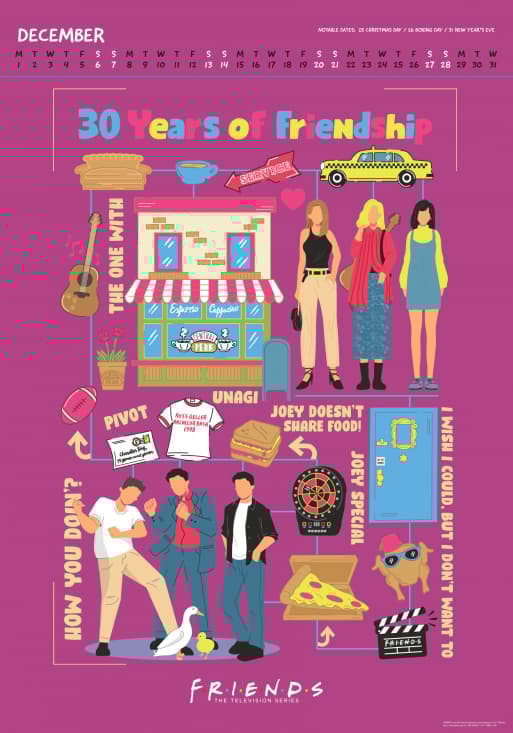 Friends - 2025 A3 Deluxe Calendar