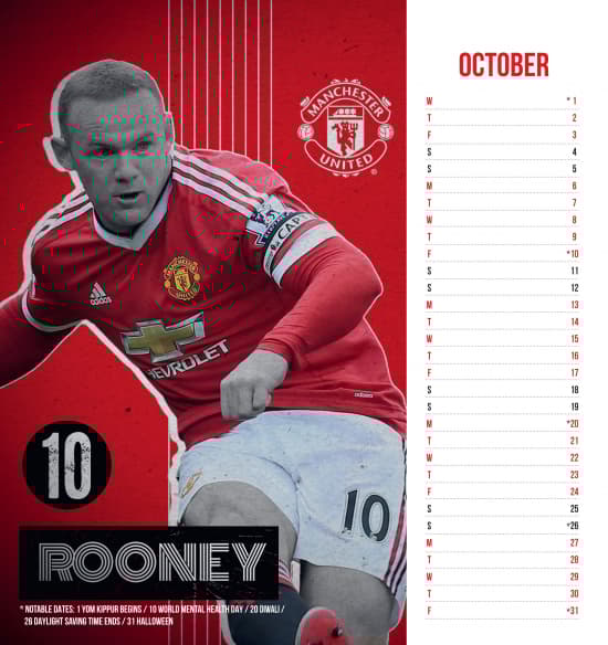 Manchester United Fc - 2025 Desk Easel Calendar