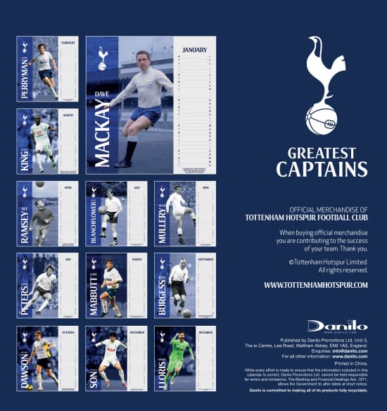 Tottenham Hotspur Fc - 2025 Desk Easel Calendar
