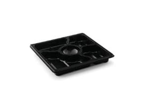 Bricka Zen Tapas 5-fack Kvadratisk 1226ml L29xW60xH40cm RPET Svart,60 st/ps - (60 st)