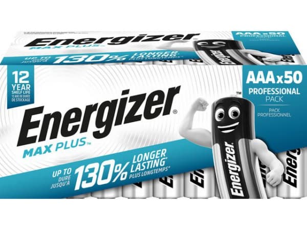 Batteri Energizer Max Plus Aaa (50 stk) (1 stk.)