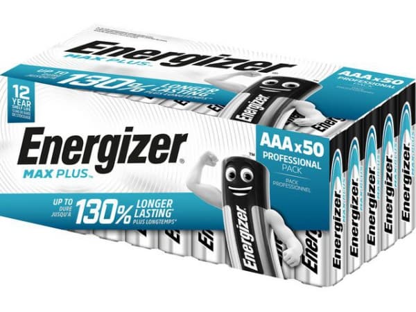Batteri Energizer Max Plus Aaa (50 stk) (1 stk.)
