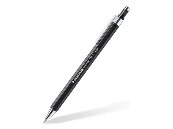 STAEDTLER graphite 778 - Mekanisk blyant - 3B - 0.5 mm - retraktil - med viskelær