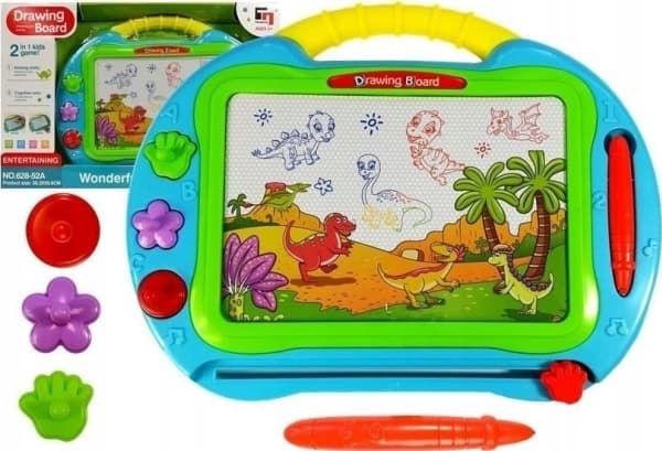 LeanToys turkos glansig penna med stämplar LEAN Toys