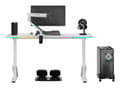 Miniatyrbild 3 av 5: Ultradesk IRON, Rak, Rektangulär form, Spela, Mätt, Vit, T-ben
