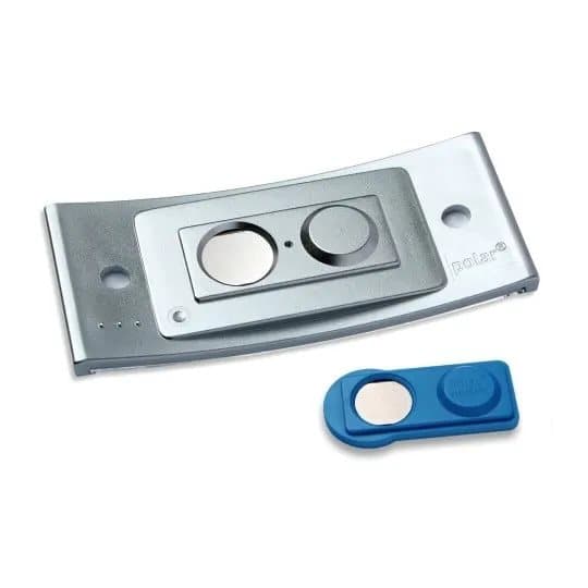 Navneskilt Badgepoint® 80x34 mm, Polar® Classic 35 Medarbejderskiltesæt, skilte med rustfri stålramme, akrylglas og printbare indstik - 10 skilte ink