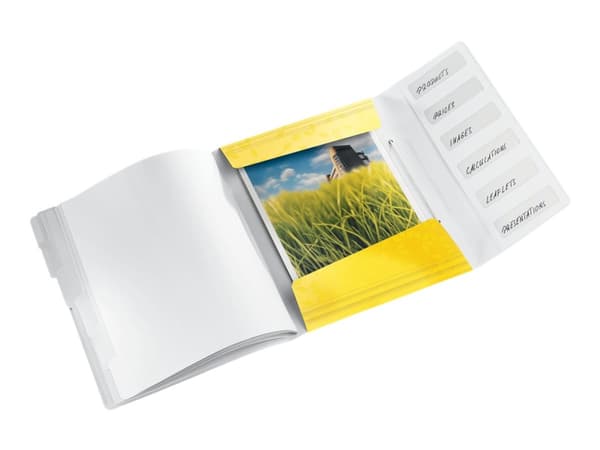 Leitz WOW - Klassifikasjonsmappe - 6 rom - 6 deler - bokryggbredde: 17 mm - for A4 (210 x 297 mm) - kapasitet: 200 ark - med fliker