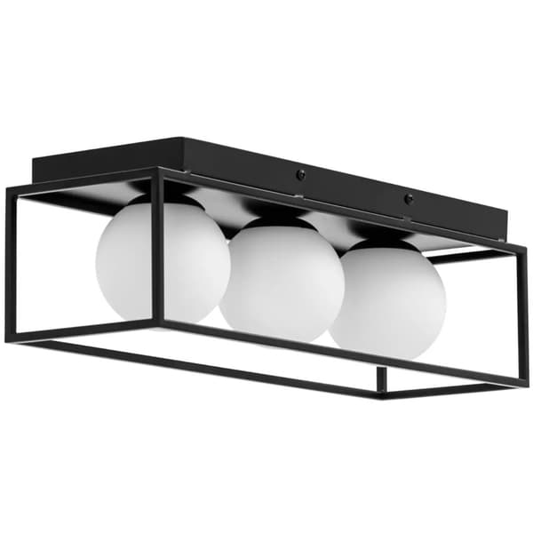 Moderne 3-punkts E9 loftslampe - glaskugler i ramme