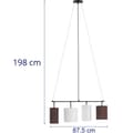 Miniatyrbillede 6 af 6: Moderne 4-punkts E14 loftslampe - hvid og brun