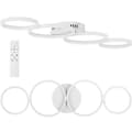 Miniatyrbillede 1 af 6: Moderne LED loftslampe med fjernbetjening - 4 hvide cirkler