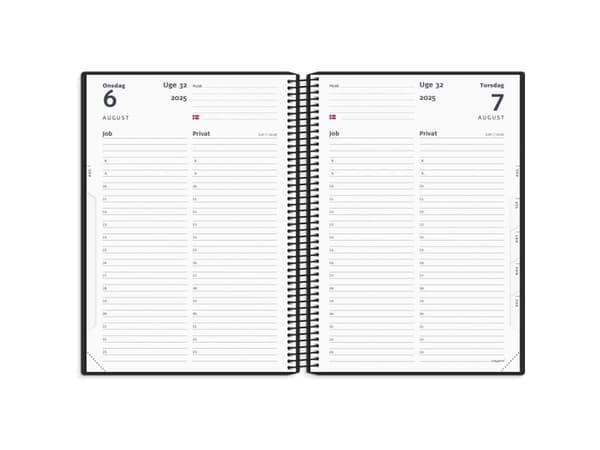 Calendar, Mayland, Day year: 2025, sort, æske med 20 stk., FSC Mix Credit