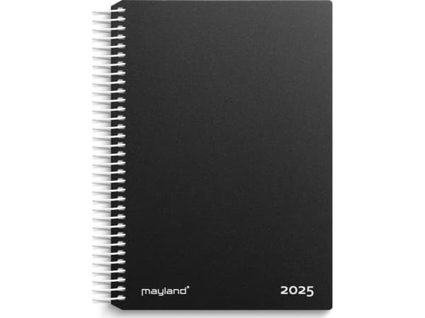Dagkalender sort PP-plast 2025