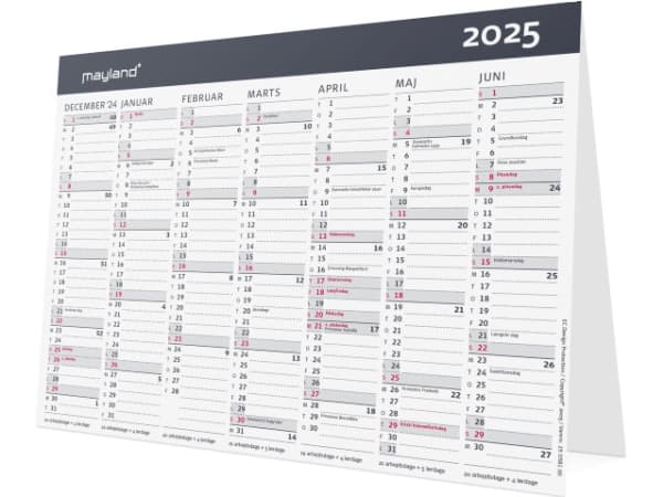 Kontor styrekalender Moderne A5 2025