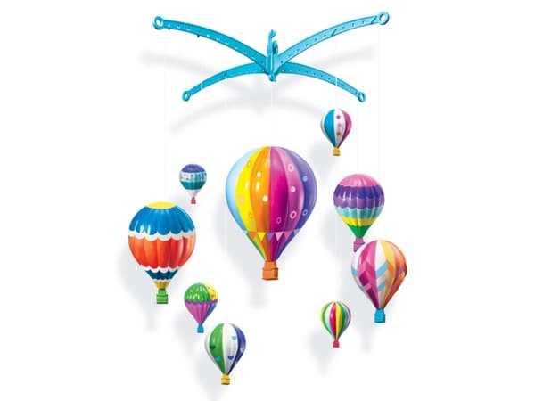 4M Paint Your Own Hot Air Balloons Mobile, Håndverkssett for barn, 5 år, Flerfarget