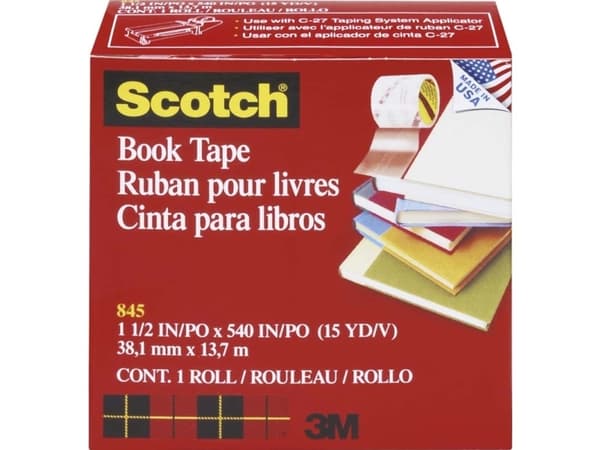 Tejp 3M book tape 845 Clear 38mmx14m - (14 meter per rulle x 24 rullar)