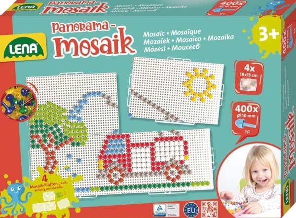 Lena Mosaik SM35616, 3 År, Pojke/flicka, Förskola, Multifärg, 240 styck, Tjeckien