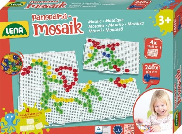 Lena Mosaik SM35616, 3 År, Pojke/flicka, Förskola, Multifärg, 240 styck, Tjeckien