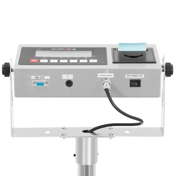 Steinberg Systems - Plattformsvåg - 1000 kg / 0,1 kg - 100 x 100 cm - LCD med etikettskrivare
