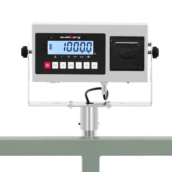 Steinberg Systems - Plattformsvåg - 1000 kg / 0,1 kg - 100 x 100 cm - LCD med etikettskrivare