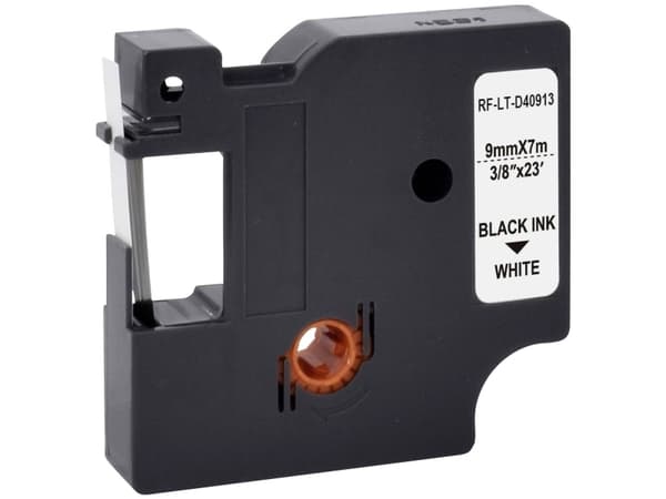 Renkforce RF-6027852, Musta valkoisella, Pysyvä akryyli, Jatkuva etiketti, D1, Musta, DYMO
