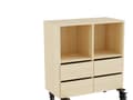 Miniatyrbilde 1 av 2: Opbevaring Stig 2x2 rum, 4 skuffer, birk laminat, hjul