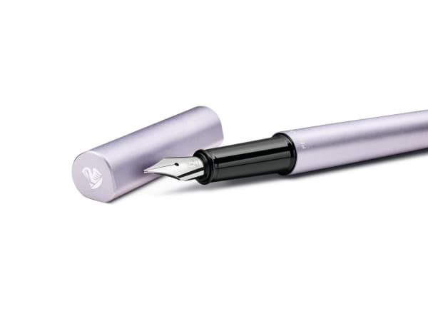 Pelikan 823678, Lila, Påfyllning med bläckpatronssystem, Blå, Rostfritt stål, Medium, Presentask