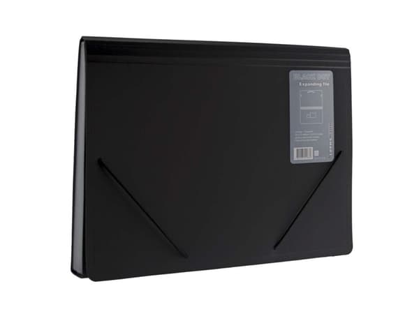 Hemmamamappar BLACK A4, 13 fickor, svart330x35x240mm 0,315kg (1st)