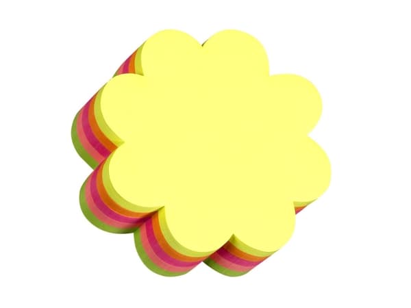 Anteckningar Stick'N Neon Flower 5 ass. färger 67x67mm 250blad67x10x67mm 0,04kg (1stk)