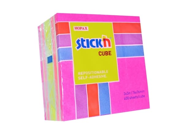 Neonkub 76x76 400 Blad Lyserød