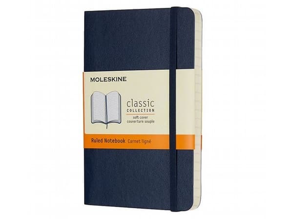 Moleskine Notebook Classic Pocket, linjeret Sapphire Blue