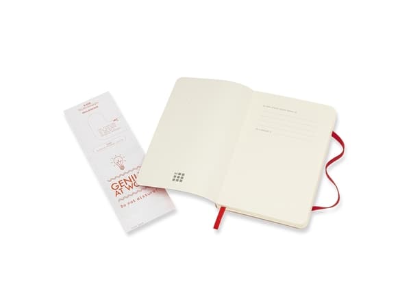 Moleskine Notebook Classic Pocket, ulinjeret Scarlet Red