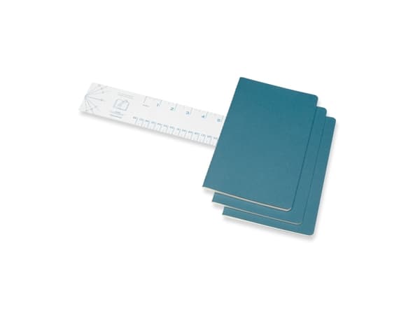Cahier Journal Blank Large Brisk Blue 3-Pak130x210x13.999999999999998mm 0.3kg (3st) - (3 st per oförpackad eller oförpackad)