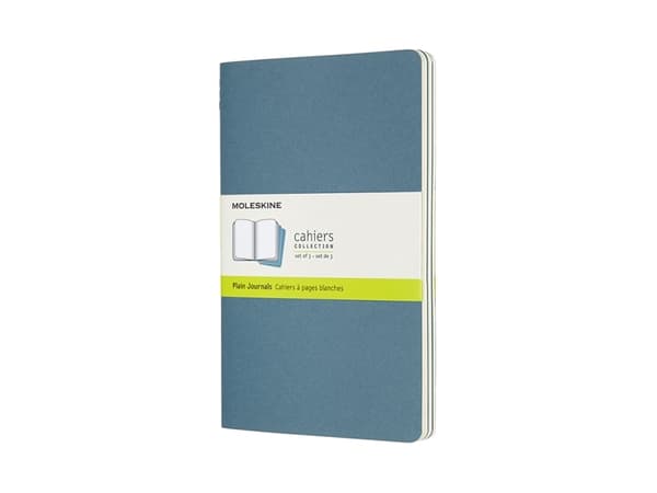 Cahier Journal Blank Large Brisk Blue 3-Pak130x210x13.999999999999998mm 0.3kg (3st) - (3 st per oförpackad eller oförpackad)