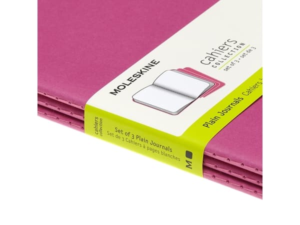 Moleskine Cahier, Yksivärinen, Vaaleanpunainen, 80 arkkia, 70 g/m², Kovakantinen, Universaali
