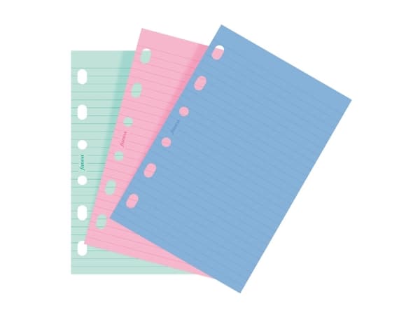 Pocket Noteark Linjerede 3 Farver
