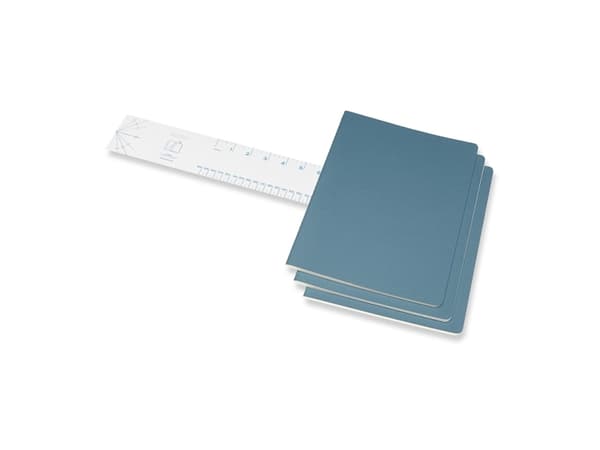 Cahier Journal Blank XL Brisk Blue 3-Pak250x190x20mm 0,74kg (3st) - (3 st per oförpackad eller oförpackad)