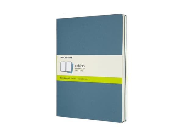 Cahier Journal Blank XL Brisk Blue 3-Pak250x190x20mm 0,74kg (3st) - (3 st per oförpackad eller oförpackad)