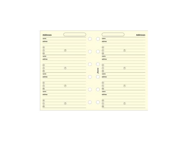 Filofax Pocket Contacts Créme