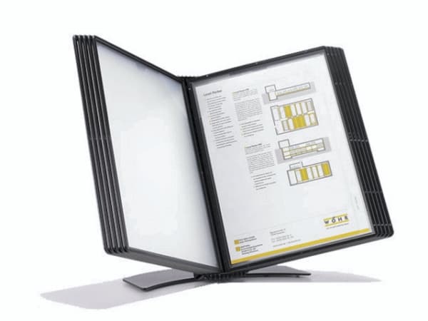 Rekisterijärjestelmä A5 Easymount t/10 taskua musta pöytämalli370x45x245mm 1,05kg (1kpl)