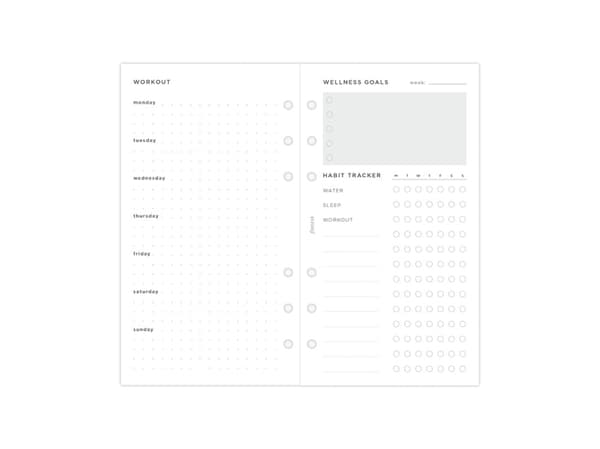 Filofax Wellness Trackers Personlig påfylling