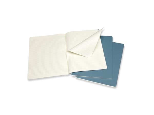 Cahier Journal Linjeret XL Brisk Blue 3-Pak250x190x20mm 0,74kg (3st) - (3 st per oförpackad eller oförpackad)