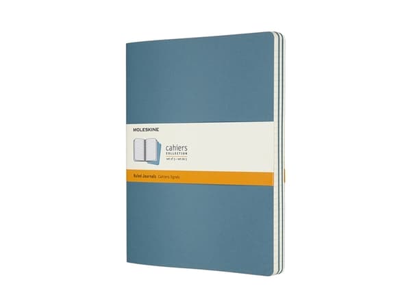 Cahier Journal Linjeret XL Brisk Blue 3-Pak250x190x20mm 0,74kg (3st) - (3 st per oförpackad eller oförpackad)