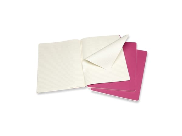 Moleskine Cahier, Monokromatiskt, Rosa, 120 ark, 70 g/m ^, Linjerat papper, Inbunden
