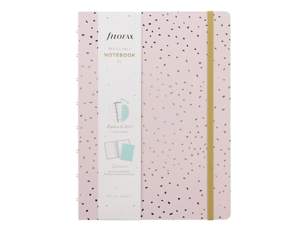 Filofax Notesbog Confetti A5 Linjeret Rose Quartz