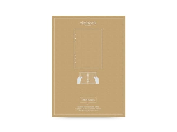 Clipbook A5 Noteark Kvadrede Hvid