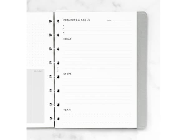 Filofax Notesbog Refill Projects & Goals A5