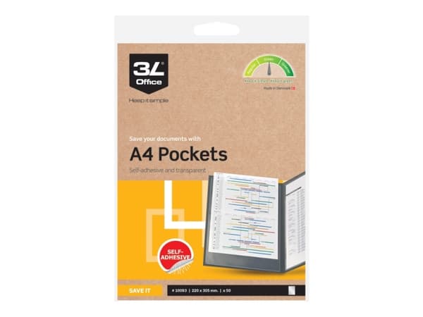 Plastlomme A4 220x305mm 50 Pack